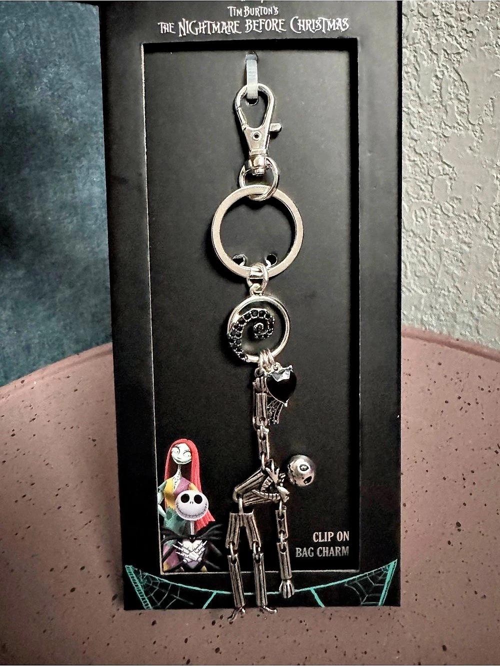 Disney The Nightmare Before Christmas Jack Skellington Clip-On Bag Charm Silver